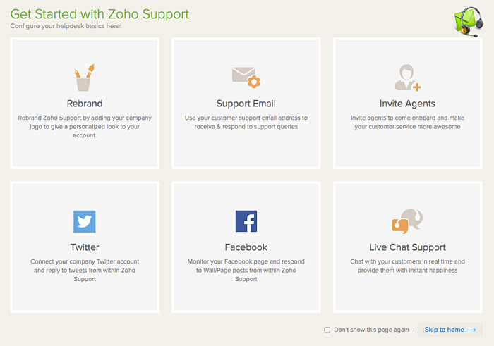 Zoho customer support chat